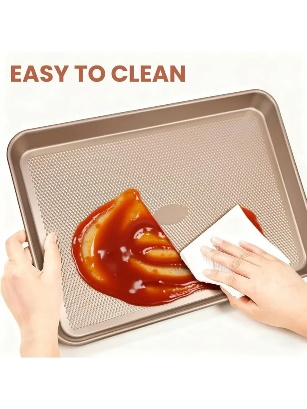 2-Pack Nonstick Baking Sheets & Racks Set with 50 Parchment Papers - Heavy Duty